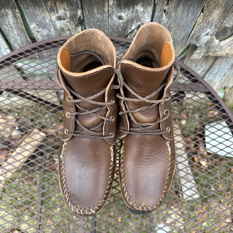 Fish Creek Moccasin Hardsole Boot in Horween Olive Chromexcel