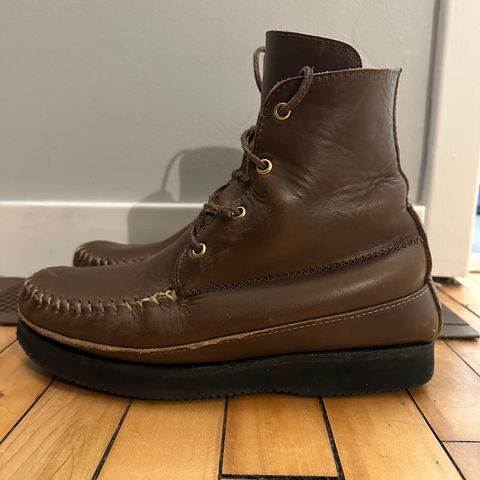 Fish Creek Moccasin Hardsole Boot in Horween Olive Chromexcel