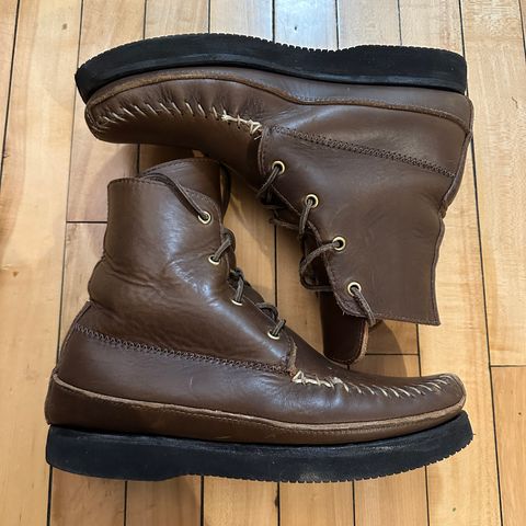 Fish Creek Moccasin Hardsole Boot in Horween Olive Chromexcel