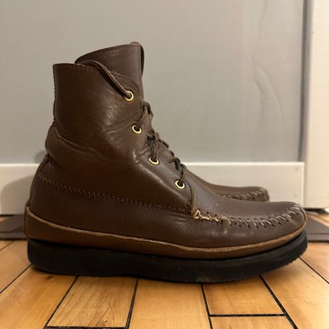 Fish Creek Moccasin Hardsole Boot in Horween Olive Chromexcel