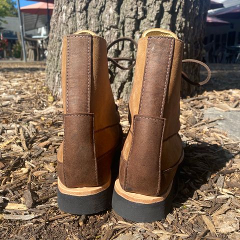 Fish Creek Moccasin Hardsole Boot in Khaki Suede