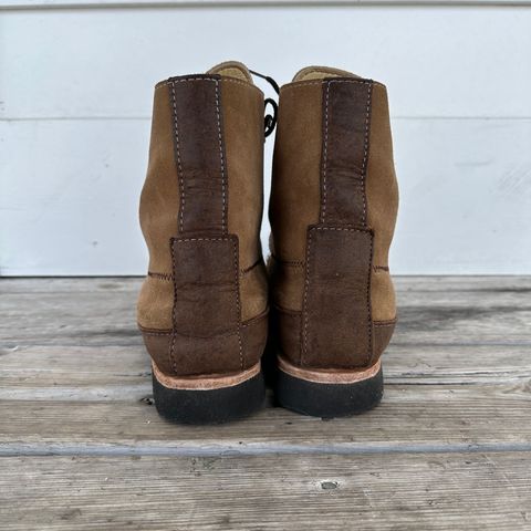 Fish Creek Moccasin Hardsole Boot in Khaki Suede