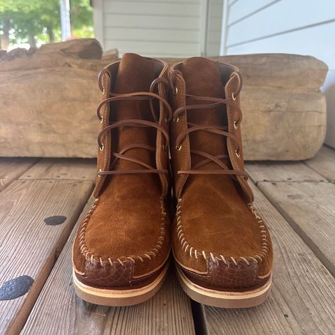 Fish Creek Moccasin 6” Boot in Rusty Brown Suede