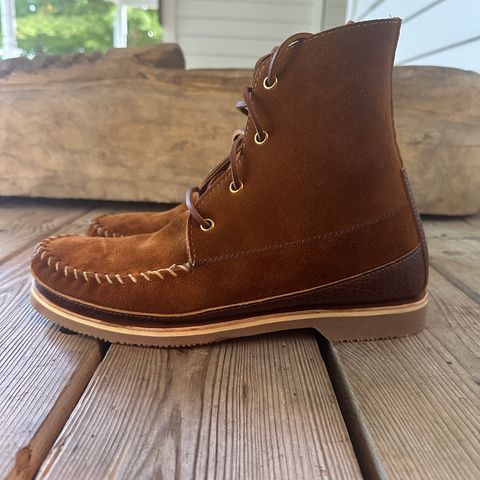 Fish Creek Moccasin 6” Boot in Rusty Brown Suede