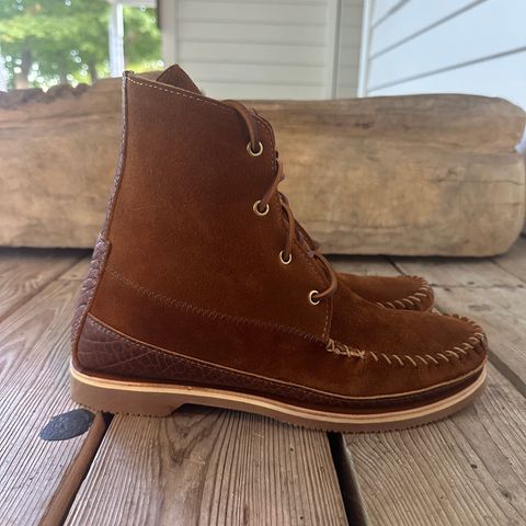 Fish Creek Moccasin 6” Boot in Rusty Brown Suede