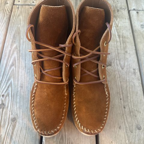 Fish Creek Moccasin 6” Boot in Rusty Brown Suede