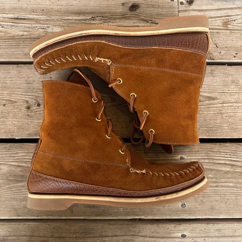 Fish Creek Moccasin 6” Boot in Rusty Brown Suede