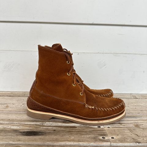 Fish Creek Moccasin 6” Boot in Rusty Brown Suede