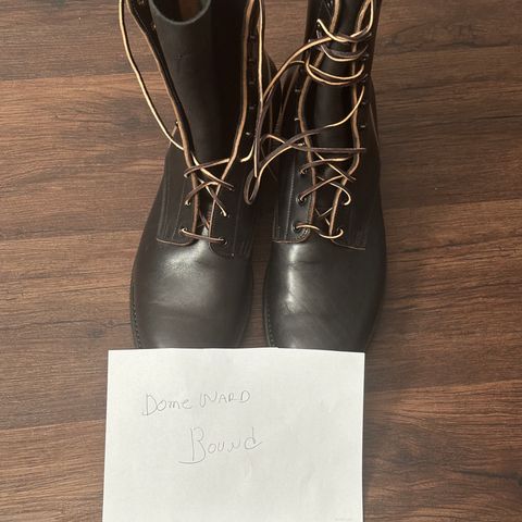 Rolling Dub Trio Griffin 8.5" Plain Toe Boots in Maryam Black Horsebutt