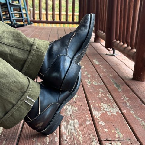 Rolling Dub Trio Griffin 8.5" Plain Toe Boots in Maryam Black Horsebutt