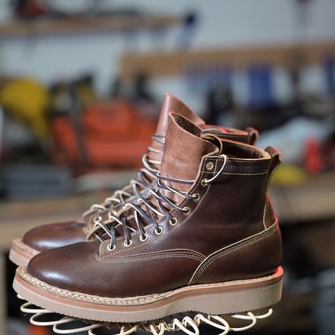 View photo of White's 350 Cutter in Horween Cinnamon Waxed Flesh