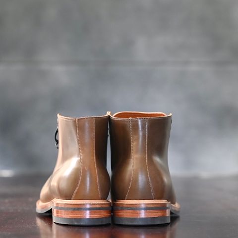 Viberg Wholecut Derby Boot in Horween Calvados Shell Cordovan