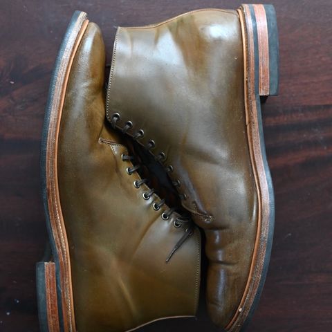 Viberg Wholecut Derby Boot in Horween Calvados Shell Cordovan