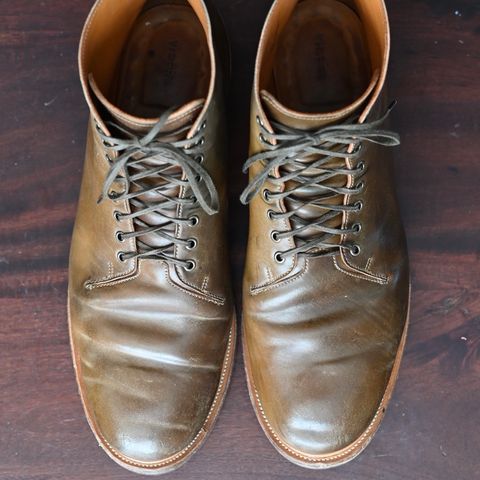 Viberg Wholecut Derby Boot in Horween Calvados Shell Cordovan