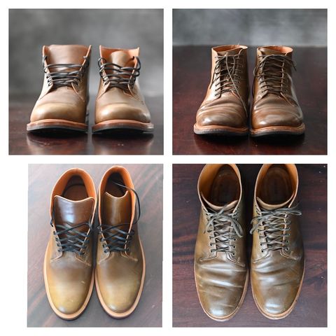 Viberg Wholecut Derby Boot in Horween Calvados Shell Cordovan