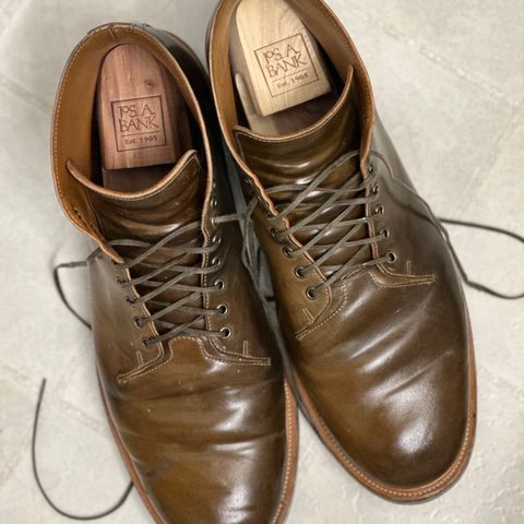 Viberg Wholecut Derby Boot in Horween Calvados Shell Cordovan