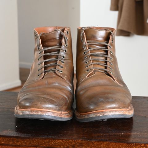 Viberg Wholecut Derby Boot in Horween Calvados Shell Cordovan