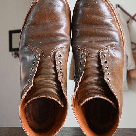 Viberg Wholecut Derby Boot in Horween Calvados Shell Cordovan