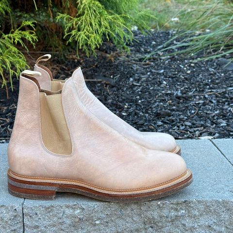 View photo of Viberg Chelsea in CONCERIA CHAMPAGNE WASHED VACCHETTA 800