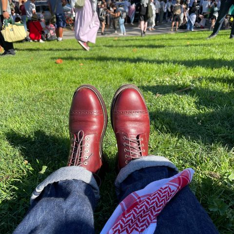 Grant Stone Garrison Boot in Gallun Red Waxed Deer