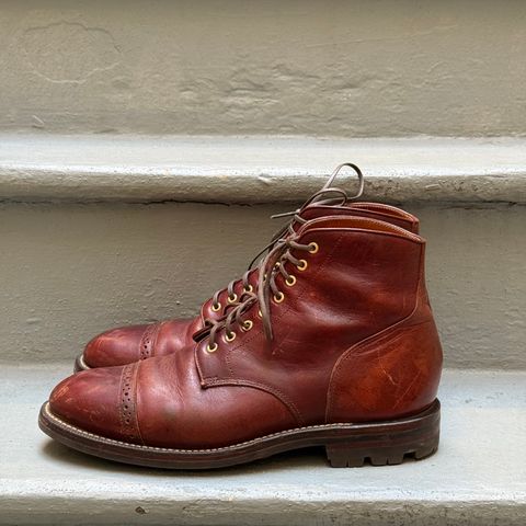 Grant Stone Garrison Boot in Gallun Red Waxed Deer
