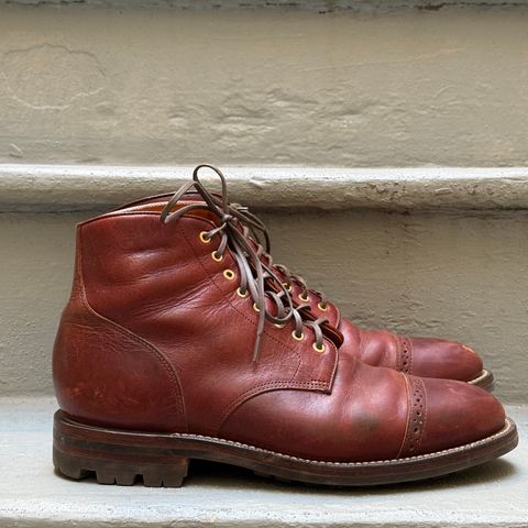 Grant Stone Garrison Boot in Gallun Red Waxed Deer