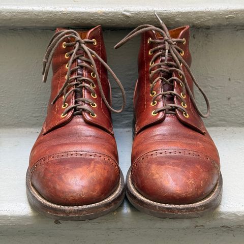 Grant Stone Garrison Boot in Gallun Red Waxed Deer