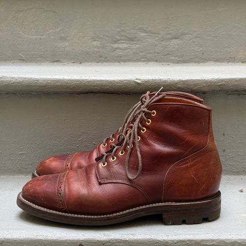 Grant Stone Garrison Boot in Gallun Red Waxed Deer