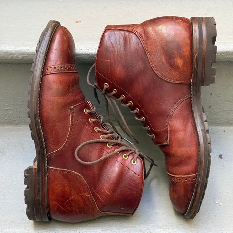 Grant Stone Garrison Boot in Gallun Red Waxed Deer