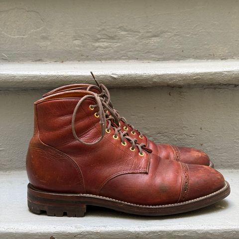 Grant Stone Garrison Boot in Gallun Red Waxed Deer