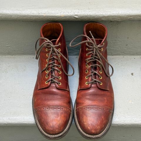 Grant Stone Garrison Boot in Gallun Red Waxed Deer