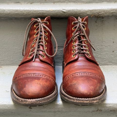 Grant Stone Garrison Boot in Gallun Red Waxed Deer