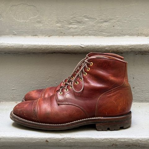 Grant Stone Garrison Boot in Gallun Red Waxed Deer