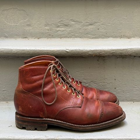 Grant Stone Garrison Boot in Gallun Red Waxed Deer