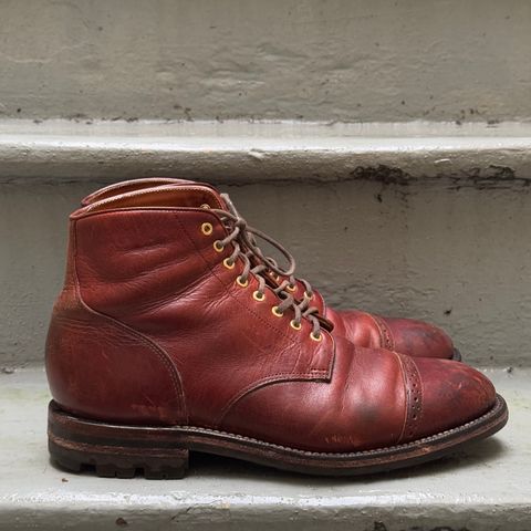 Grant Stone Garrison Boot in Gallun Red Waxed Deer