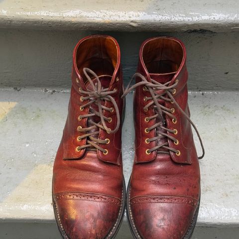 Grant Stone Garrison Boot in Gallun Red Waxed Deer