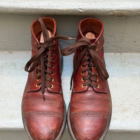 Grant Stone Garrison Boot in Gallun Red Waxed Deer