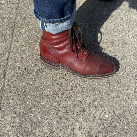 Grant Stone Garrison Boot in Gallun Red Waxed Deer
