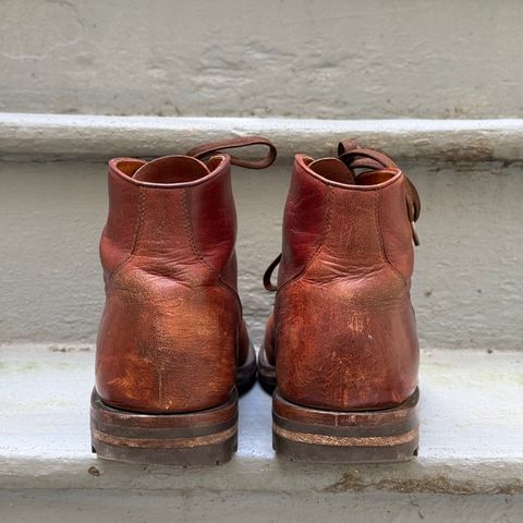 Grant Stone Garrison Boot in Gallun Red Waxed Deer