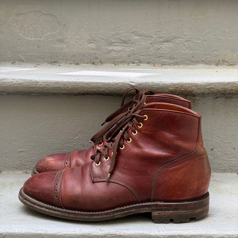 Grant Stone Garrison Boot in Gallun Red Waxed Deer