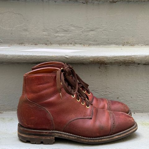 Grant Stone Garrison Boot in Gallun Red Waxed Deer