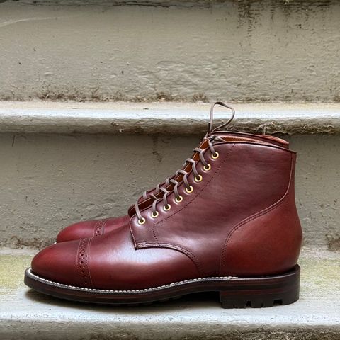 Grant Stone Garrison Boot in Gallun Red Waxed Deer