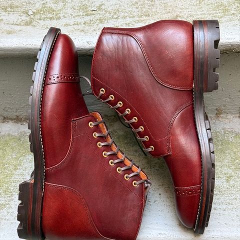 Grant Stone Garrison Boot in Gallun Red Waxed Deer