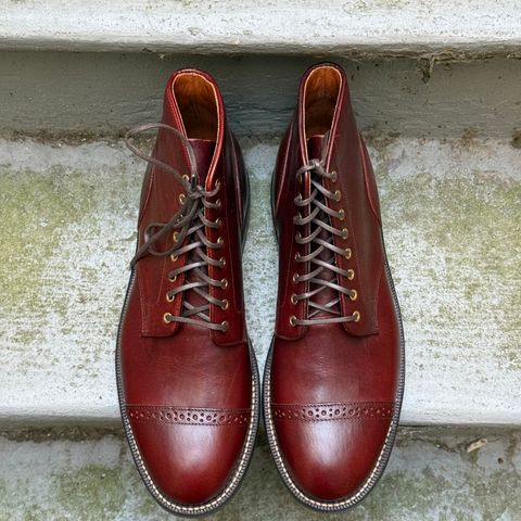 Grant Stone Garrison Boot in Gallun Red Waxed Deer