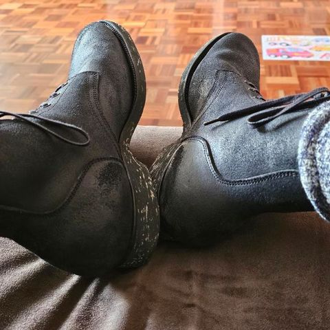 View photo of Clinch Yeager Boots in Degermann Black Gustave Cowhide