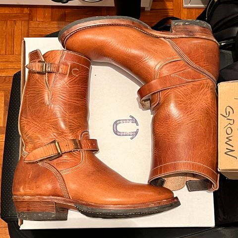 View photo of Unsung U 22-2 Engineer Boot in Horween Natural Dublin