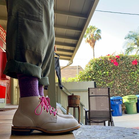 Viberg Service Boot in Maryam Light Grey Horsebutt
