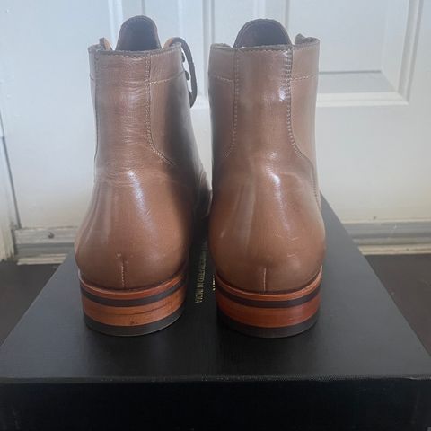 View photo of Blkbrd Shoemaker Rudiger Service Boot in Horween Natural Chromexcel
