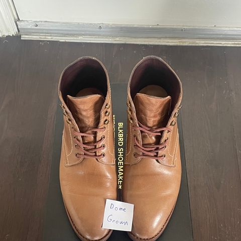 View photo of Blkbrd Shoemaker Rudiger Service Boot in Horween Natural Chromexcel