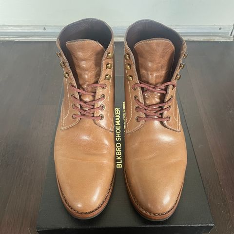 View photo of Blkbrd Shoemaker Rudiger Service Boot in Horween Natural Chromexcel